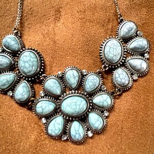 Necklace. Light Blue turquoise color.